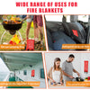 Fire Blanket Emergency for Home and Kitchen - WETENE Emergency Fire Retardant Blankets for Kitchen, Fireproof Blanket for Camping, Grill, Car, Office, Warehouse, School, Picnic, Fireplace 4pcs